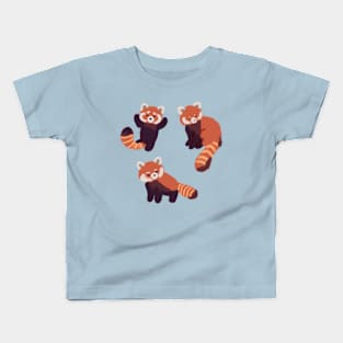 Three cute red pandas Kids T-Shirt